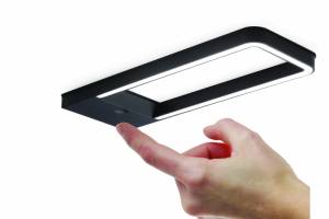 LED, Tablette lumineuse Kit Ray - 2 spots à poser  coloris Noir + câblage + convertisseur ZE1092009 LUISINA